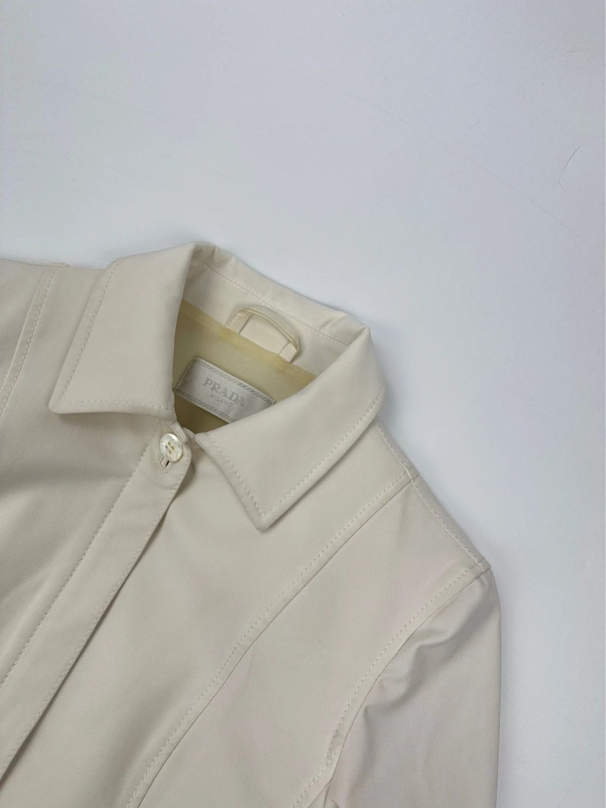 Prada Prada Milano FW1997 White Class Dress Shirt Jacket Size M / US 6-8 / IT 42-44 - 6 Thumbnail