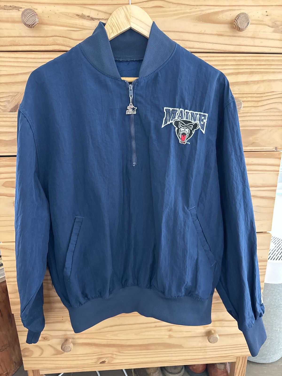 Starter Vintage University of Maine Half-Zip Pullover Size US L / EU 52-54 / 3 - 1 Thumbnail
