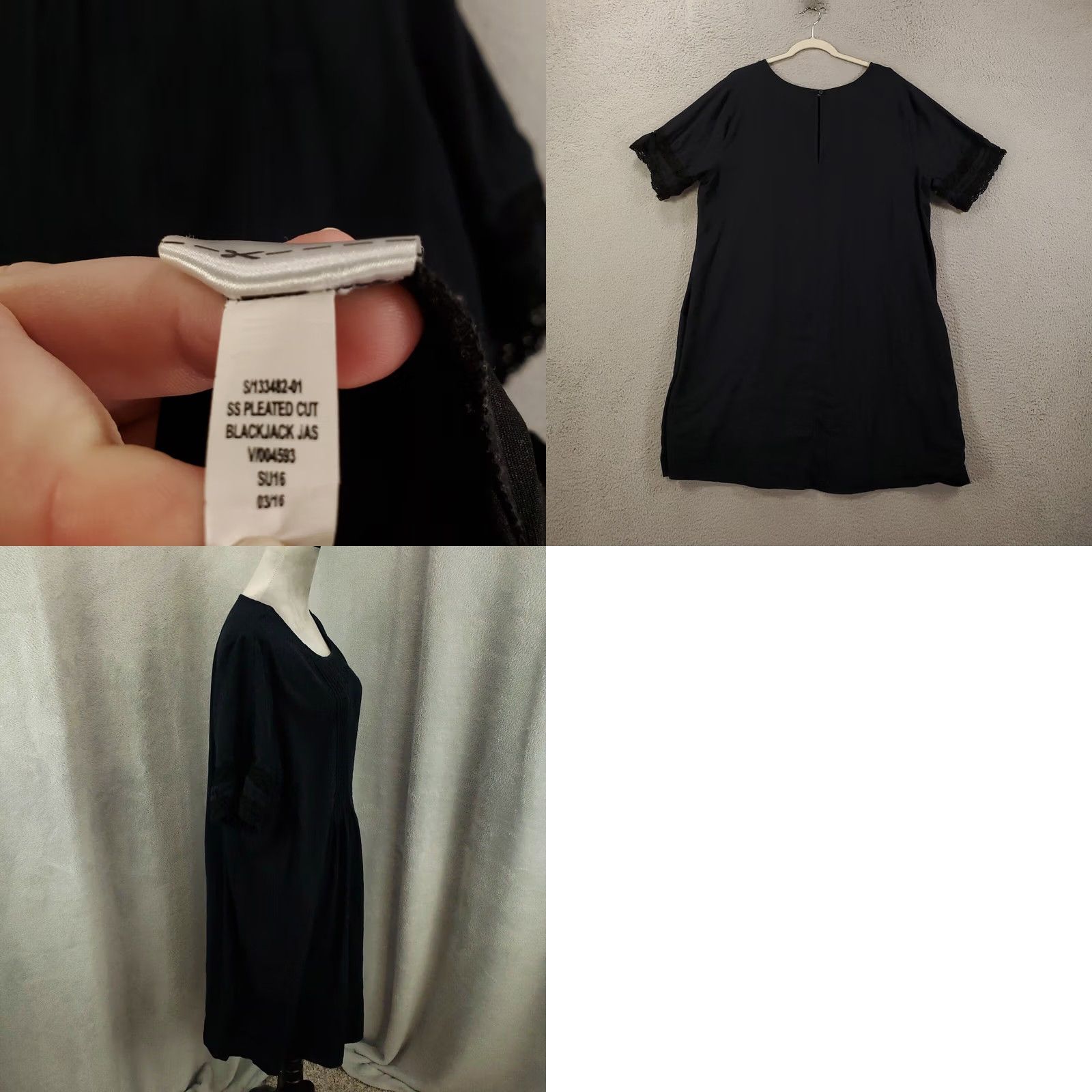 Old Navy Old Navy Dress Womens XXL Black Pleated Short Sleeve 2XL Knee Length Back Size 40" / US 18 - 8 Thumbnail