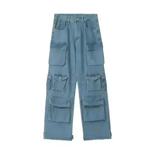 Designer × Japanese Brand × Jean y2k faded cargo baggy jeans Size US 30 / EU 46 - 4 Thumbnail