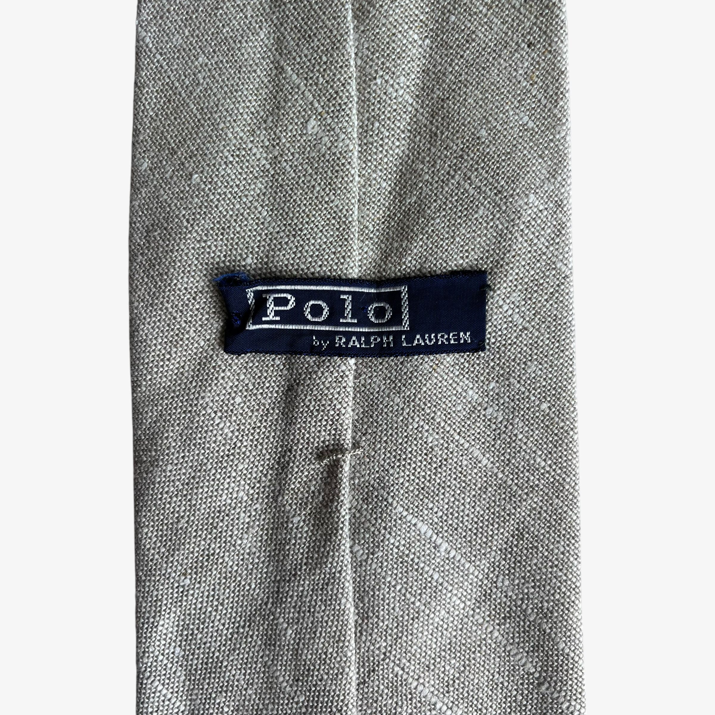 Ralph Lauren Vintage 70s Polo Ralph Lauren Grey Linen Tie Size ONE SIZE - 2 Thumbnail