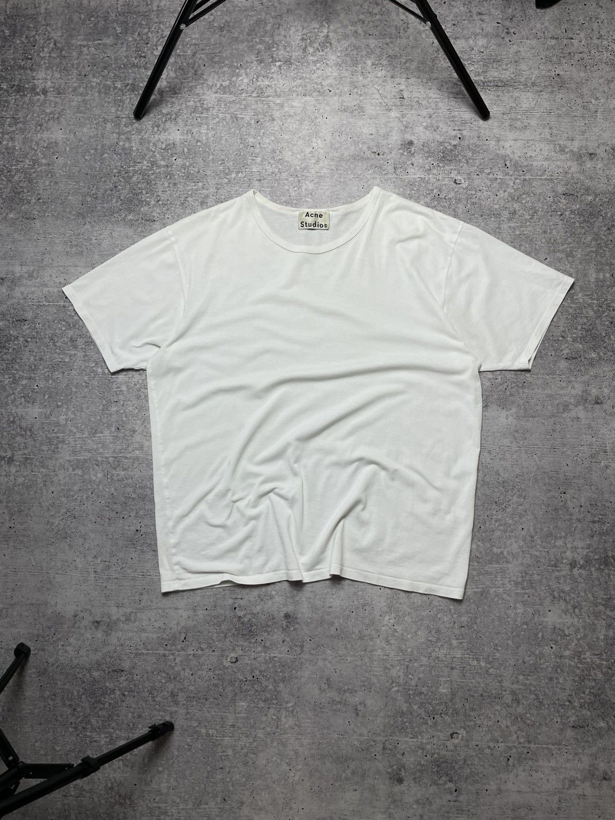 Acne Studios Acne Studios White Oversized T-Shirt Minimalist Luxury Tee Size US M / EU 48-50 / 2 - 1 Thumbnail