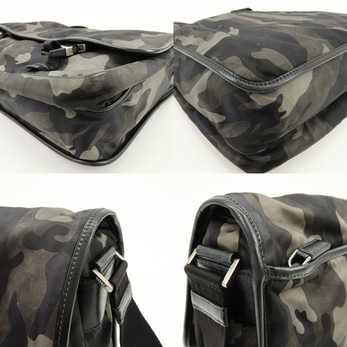 Prada Prada Triangle Logo Saffiano Messenger Bag Camouflage Size ONE SIZE - 5 Thumbnail