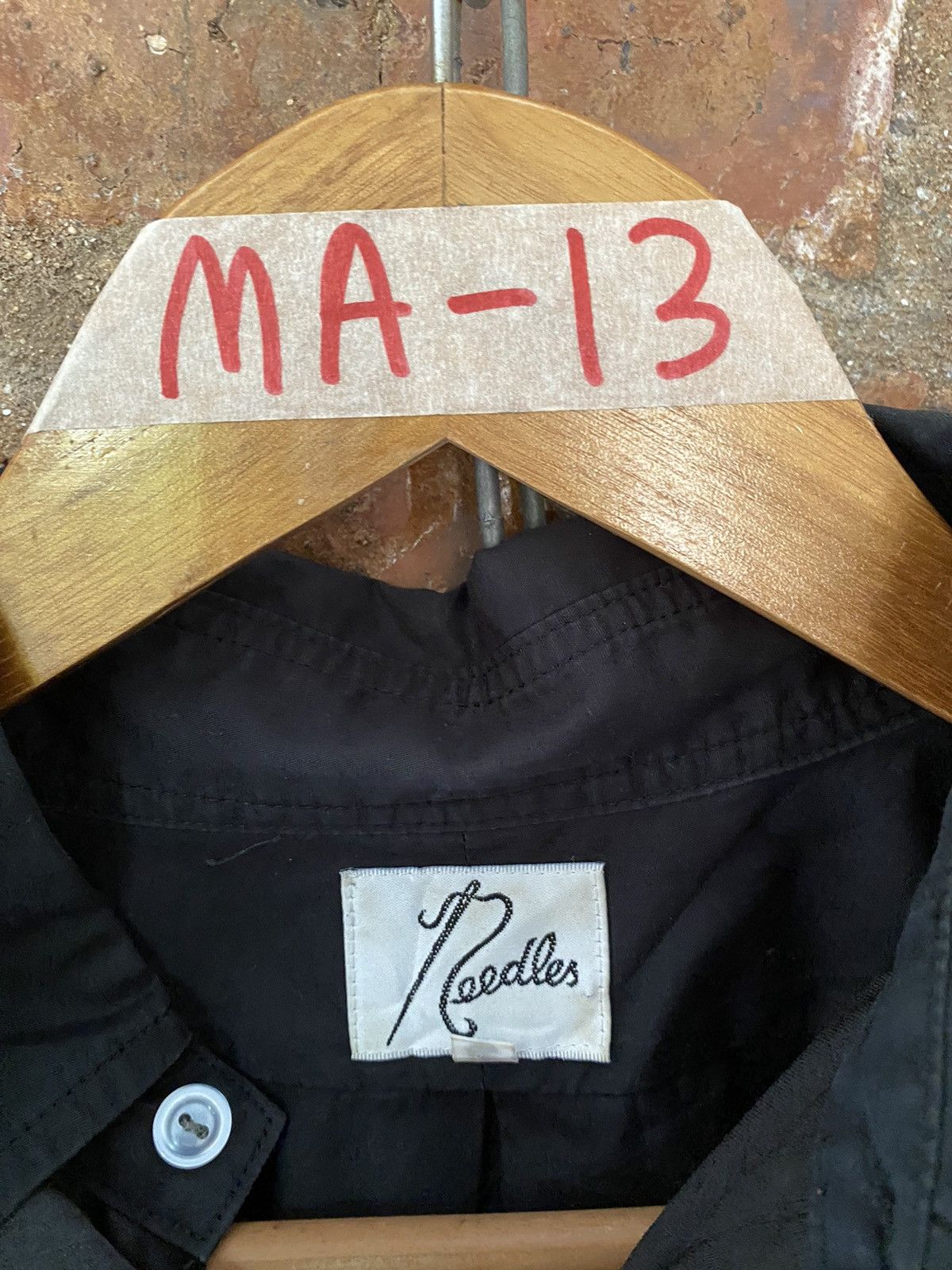 Needles 🔥 Vtg Hybrid Nylon front cotton back super black Size US L / EU 52-54 / 3 - 10 Thumbnail