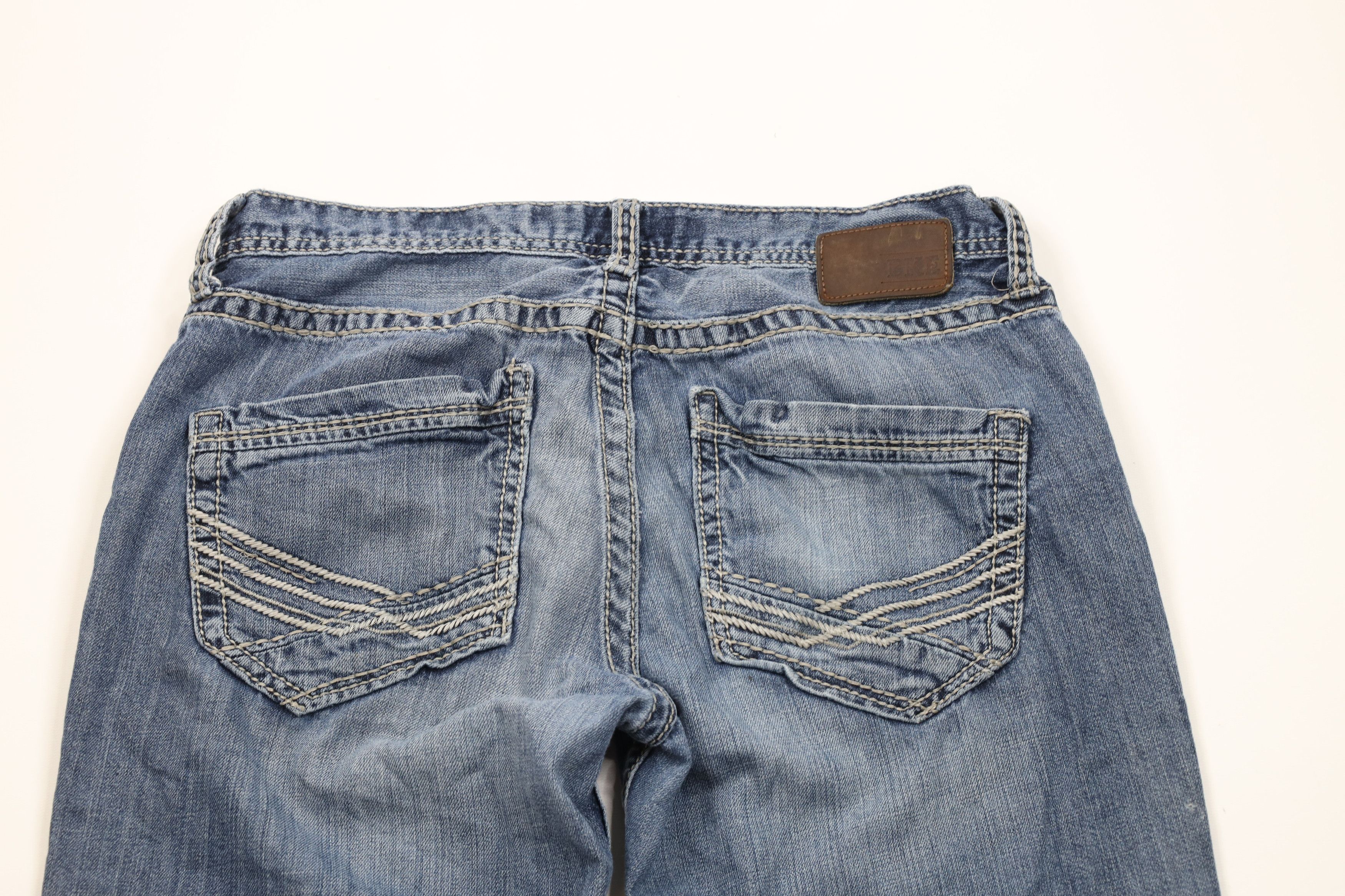 Vintage Buckle BKE Thick Stitch Stretch Jake Bootleg Denim Jeans Size US 33 - 12 Thumbnail