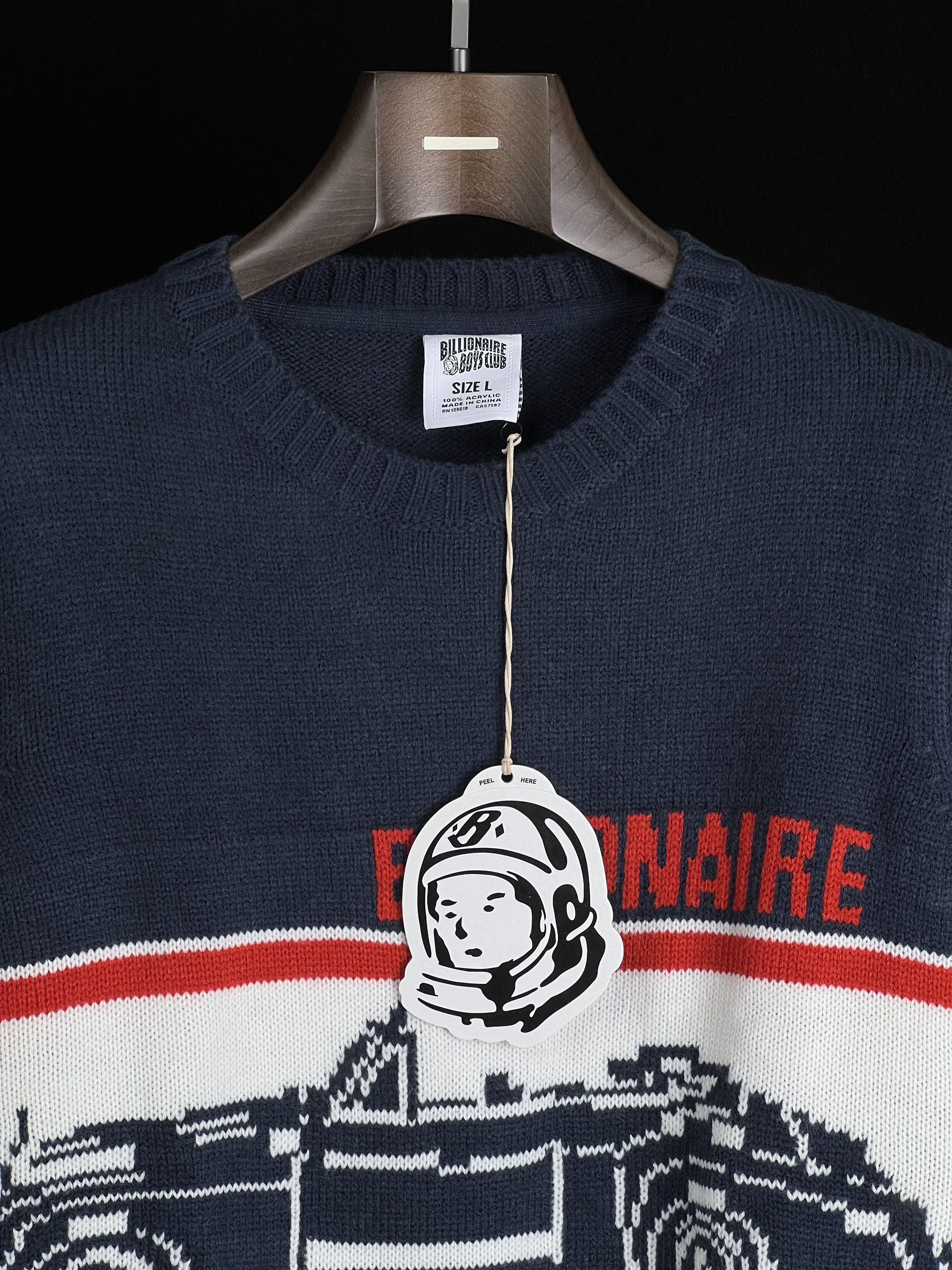 Billionaire Boys Club Brand New Vintage Car Sweater Navy Size L Size US L / EU 52-54 / 3 - 8 Thumbnail