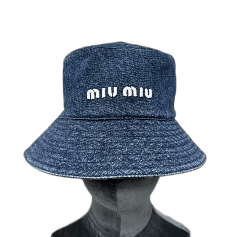 Miu Miu logo denim cowboy hat in black | Grailed