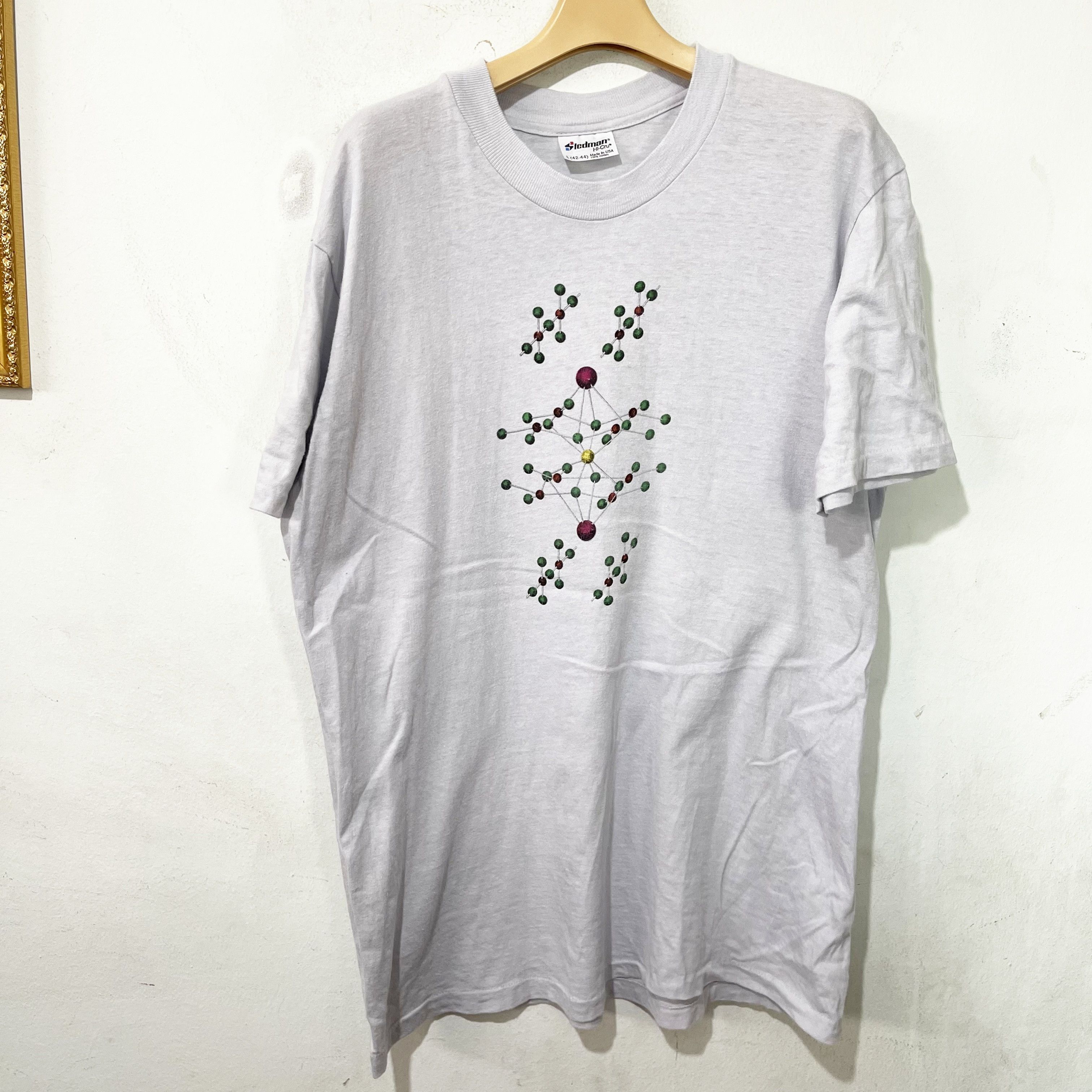 Vintage Vintage 90s Science Atomic Structure Shirt Size US L / EU 52-54 / 3 - 1 Thumbnail