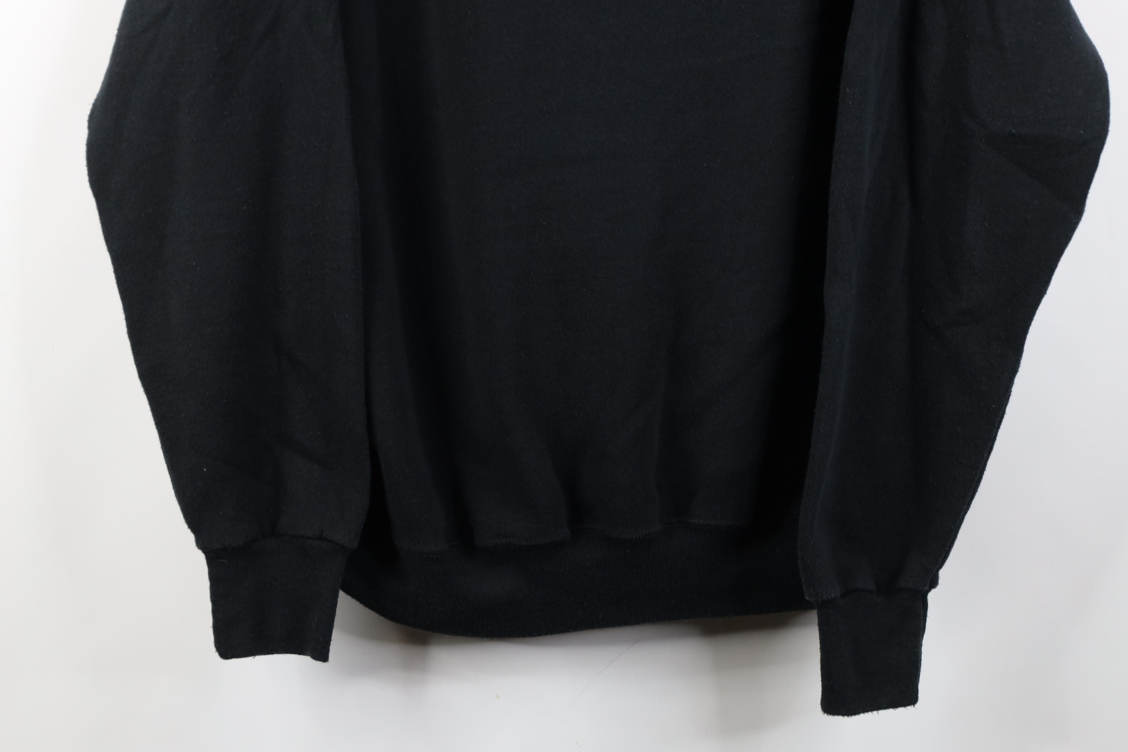Vintage Vintage 90s Streetwear Blank Crewneck Sweatshirt Black USA Size XL / US 12-14 / IT 48-50 - 3 Thumbnail