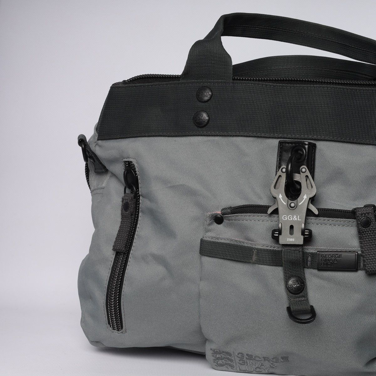 George Gina & Lucy GGL Bakerboy Black Carabiner Big size Bag y2k avantgarde Size ONE SIZE - 4 Thumbnail