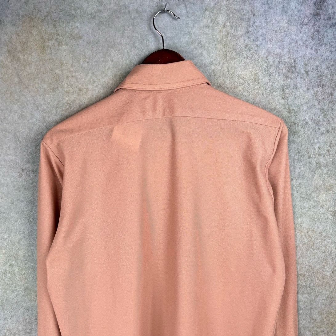 Van Heusen × Vintage VTG 80s Van Heusen Button Up Shirt Sz L Tan VanKnit Plain Size US L / EU 52-54 / 3 - 8 Thumbnail
