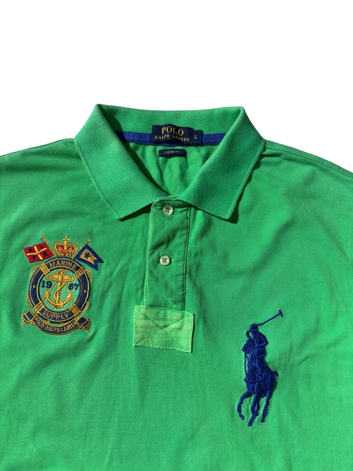Polo Ralph Lauren Polo Ralph Lauren Rugby Polo Tshirt Marine Supply 1967 Size US L / EU 52-54 / 3 - 2 Thumbnail