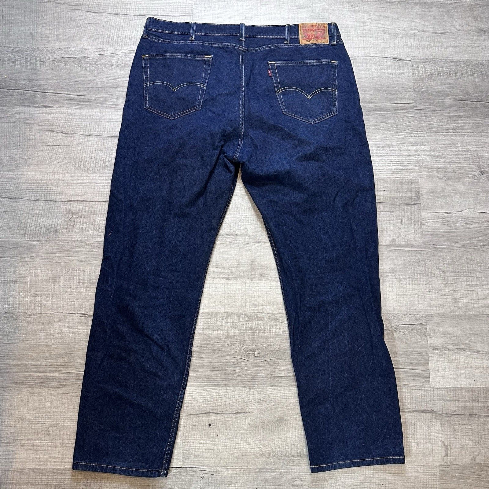 Levi's Levis 550 Jeans 42x34 Relaxed Fit Straight Leg Dark Men's Size US 42 / EU 58 - 7 Thumbnail