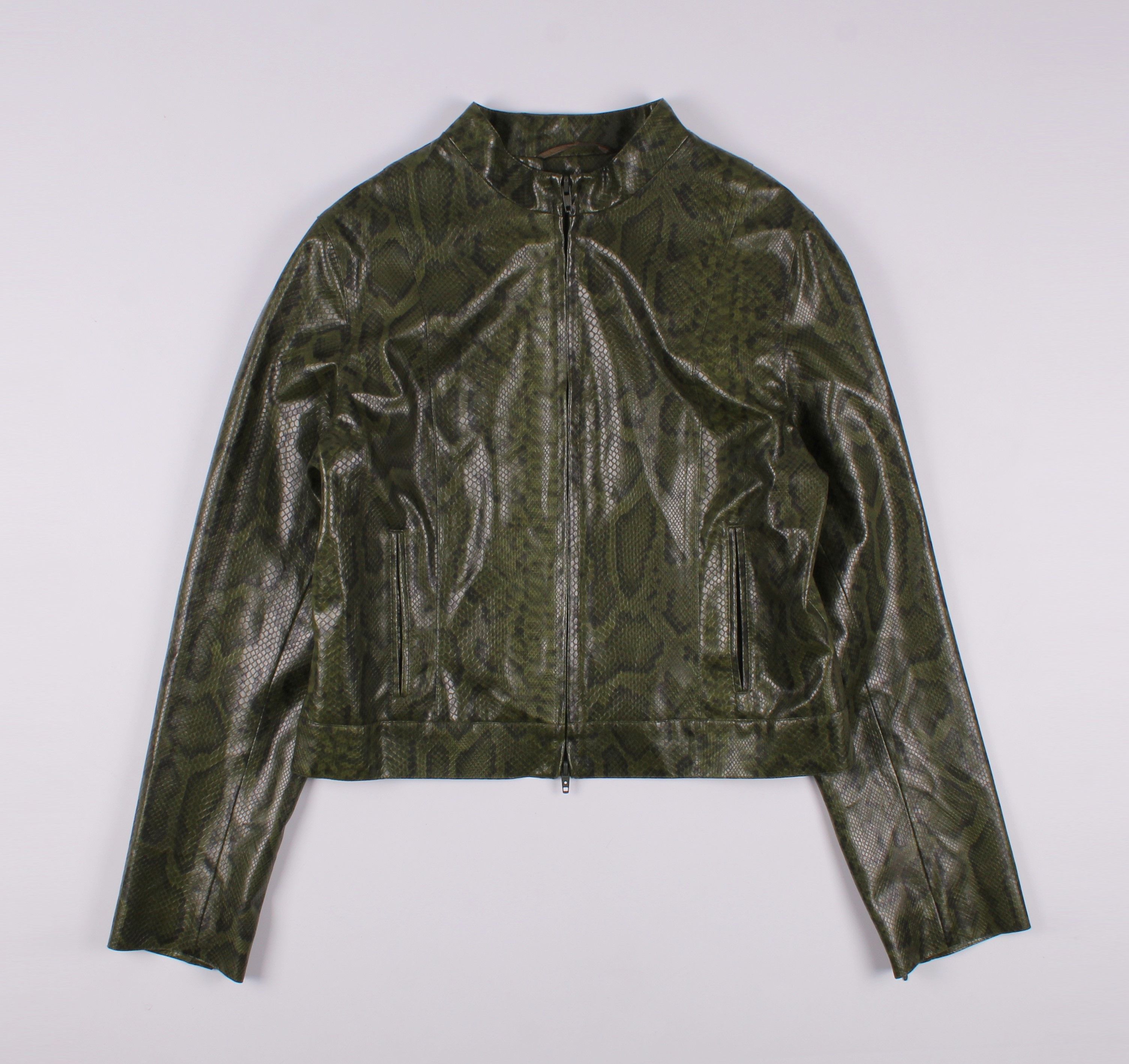 Vintage Vintage Y2K Snake Faux Leather Jacket Size M / US 6-8 / IT 42-44 - 1 Thumbnail