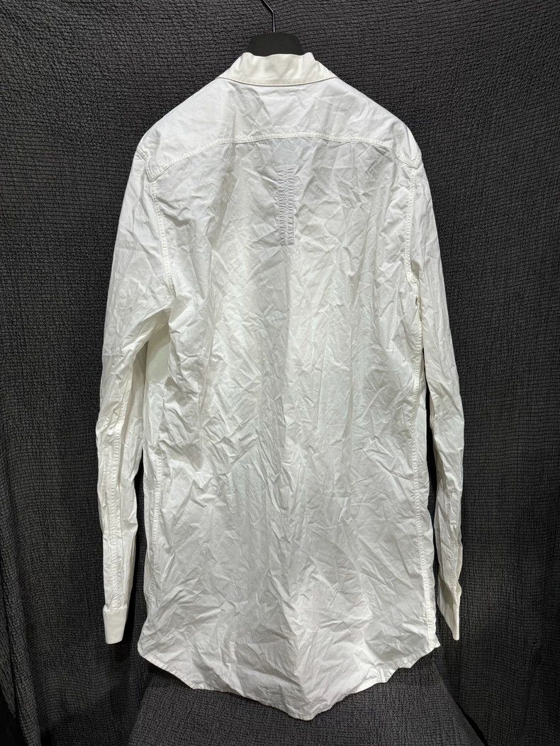 Rick Owens Rick Owens 15 FW mainline collarless white shirt Size US L / EU 52-54 / 3 - 5 Thumbnail