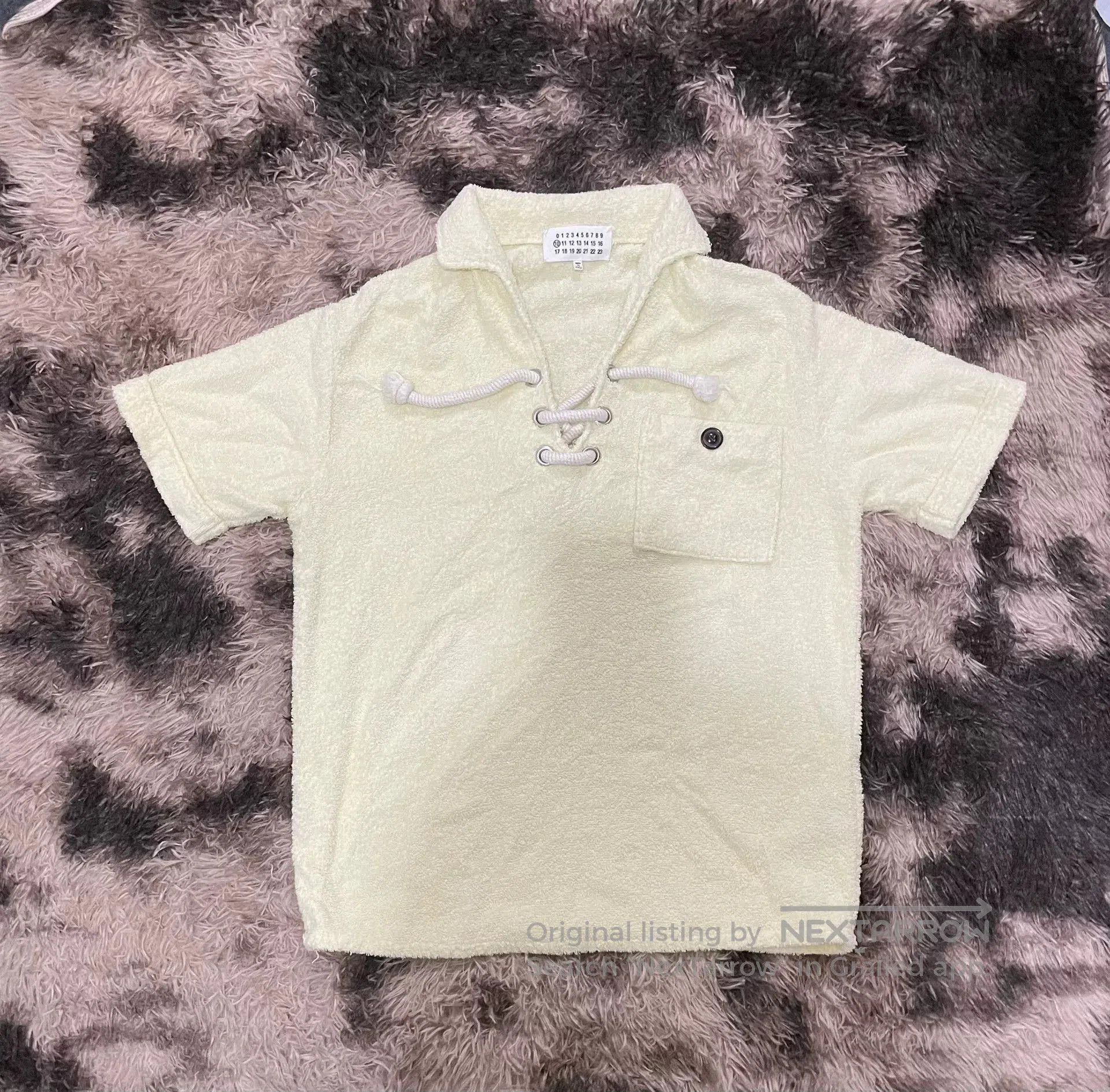 Maison Margiela Maison Margiela Cream Rope Knot Polo. Size US XS / EU 42 / 0 - 1 Thumbnail