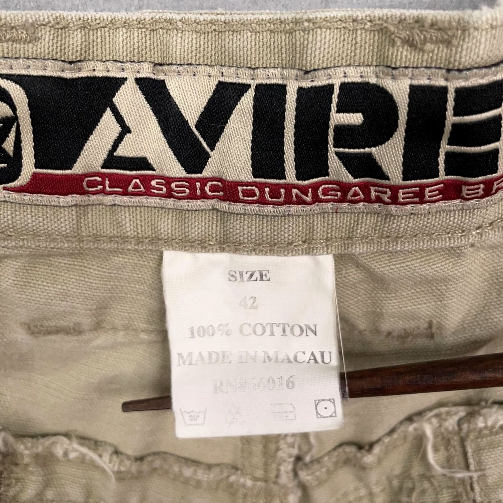 Avirex Avirex Pants Mens 42 Khaki Carpenter Workwear Utility Cargo Pockets Zip Fly - Y2K Grunge Size US 42 / EU 58 - 5 Thumbnail