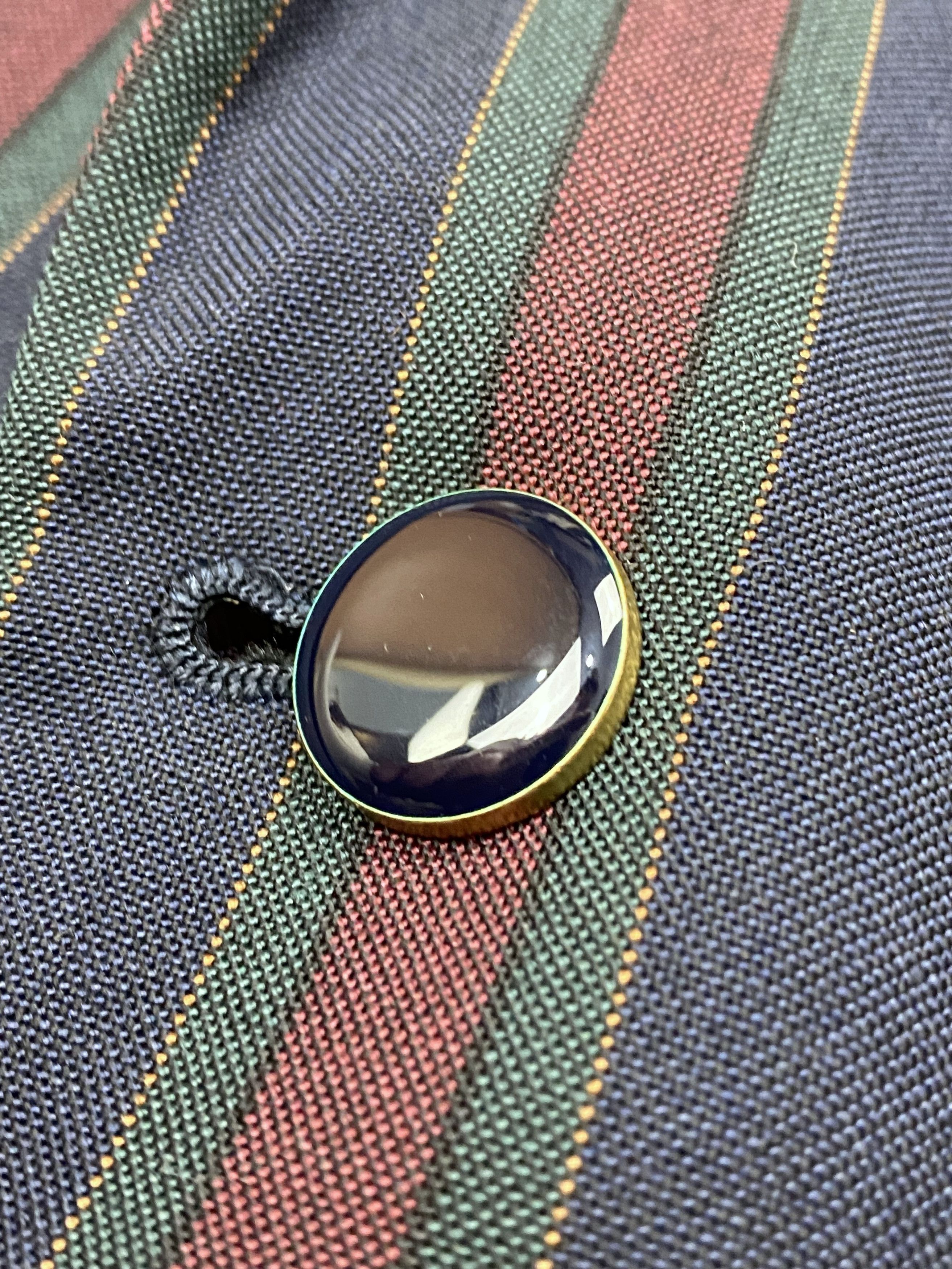 Other Vintage Brook Taverner Striped Luxury Blazer M572 Size 46S - 6 Thumbnail