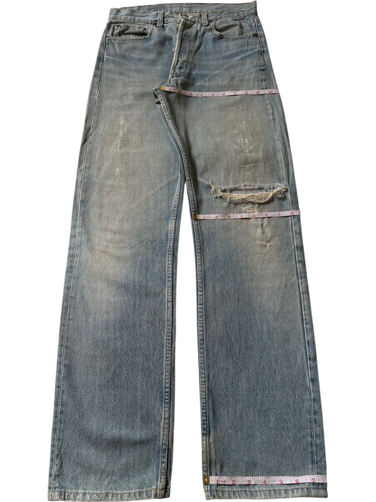 Levi's Vintage 80s Levis 501 Distressed Loose Jeans Size US 29 - 8 Thumbnail
