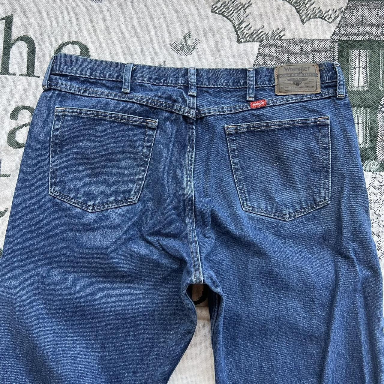 Vintage Vintage Y2K/2000s Super Baggy Grunge Dark Wash Wrangler Denim Jeans! Size US 40 / EU 56 - 7 Thumbnail