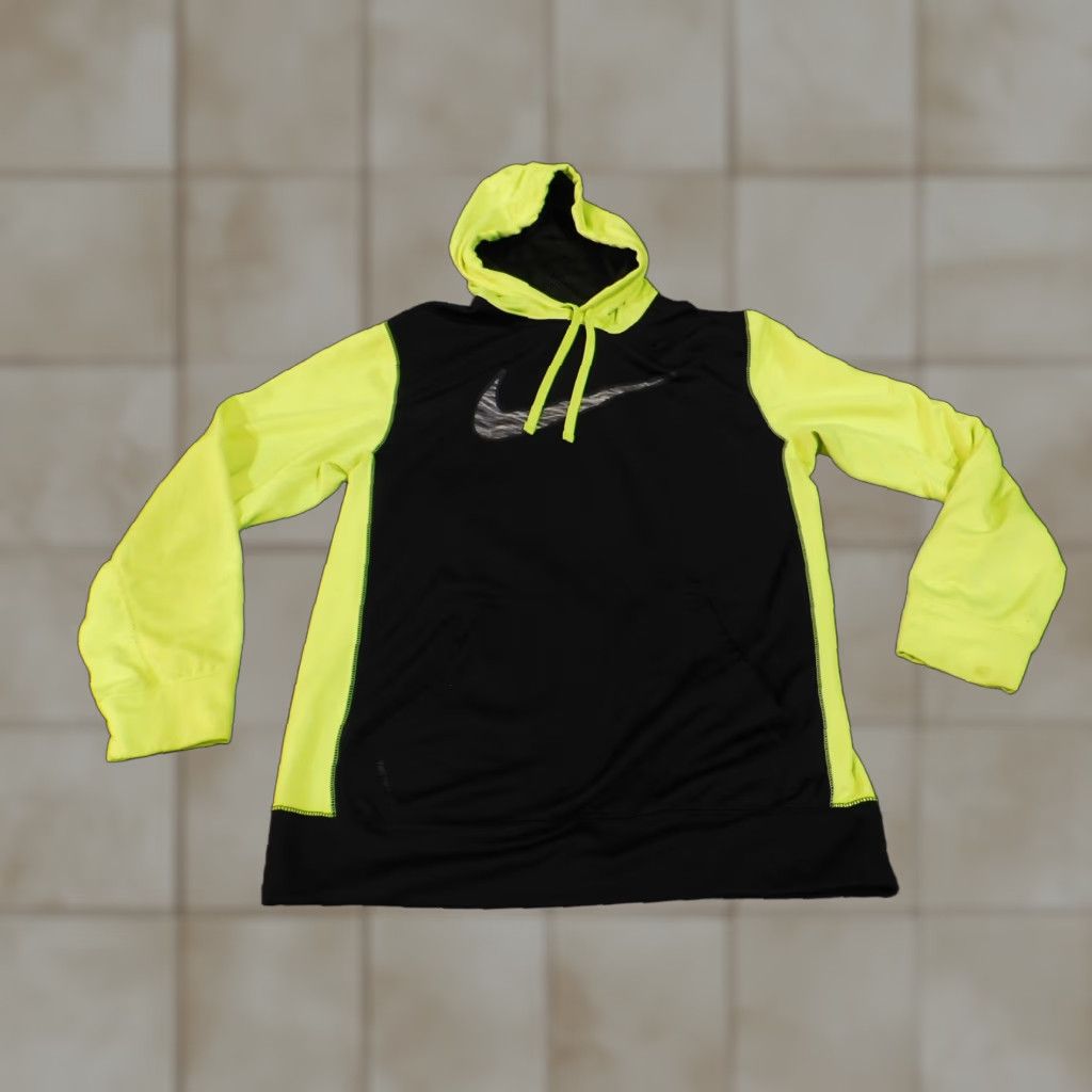 Nike Nike Therma-Fit Hoodie Mens M Black Yellow Pullover Sweatshirt Athletic Sweatshirt Gear Size US M / EU 48-50 / 2 - 1 Thumbnail