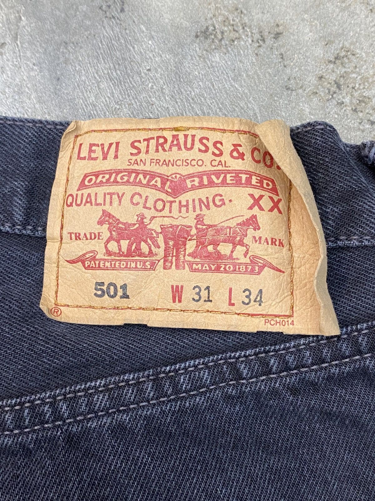 Levi's Levi's 501 black jeans wash Size US 31 - 8 Thumbnail