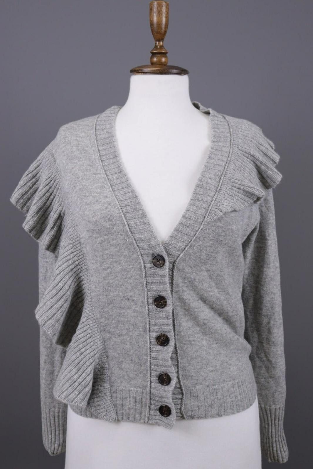 J.Crew J.Crew 100% Cashmere Gray Knit Cardigan Sweater Size XS Size XS / US 0-2 / IT 36-38 - 1 Thumbnail