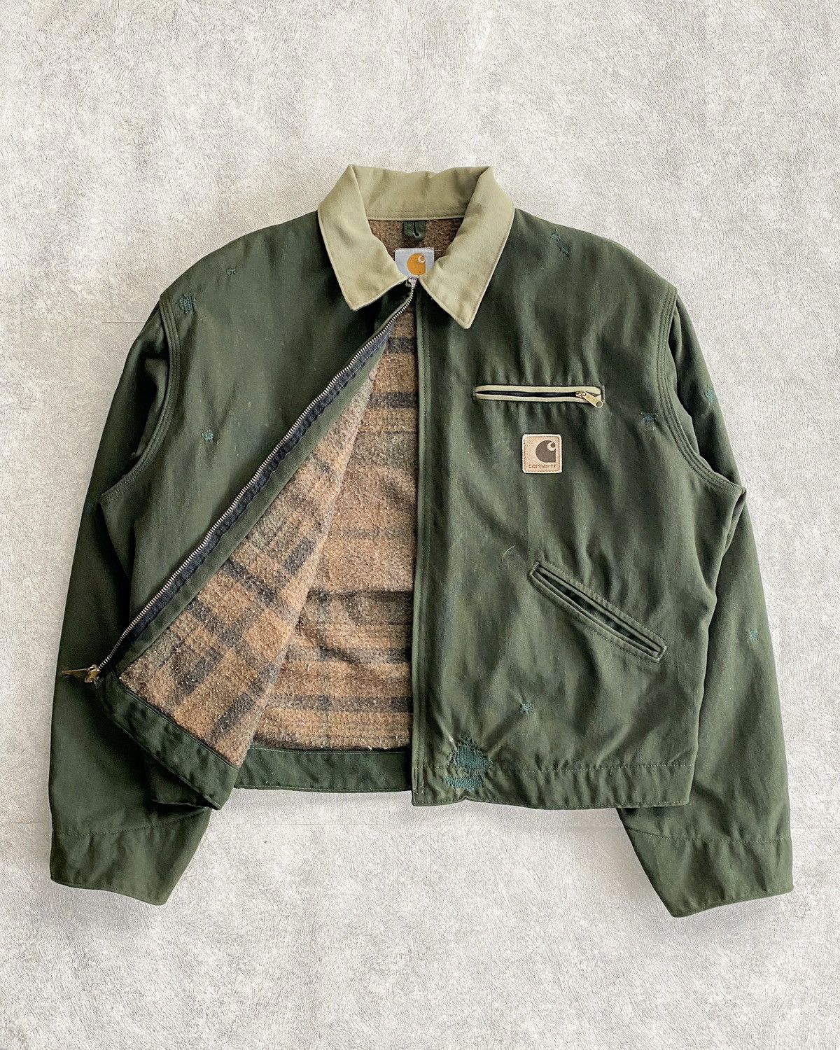 Carhartt Vintage Carhartt Detroit Blanked Lined Jacket - J129 OLV Size US L / EU 52-54 / 3 - 1 Thumbnail