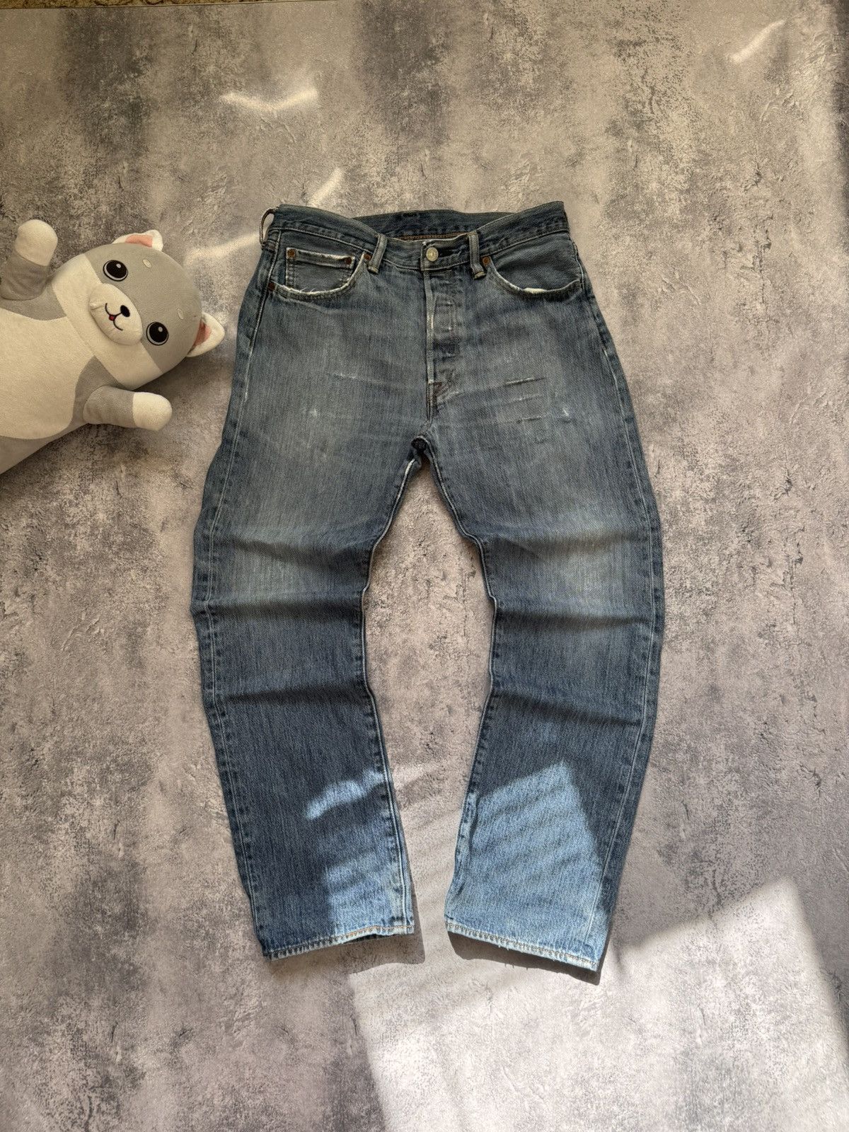 Levi's Levis 501 Distressed Jeans 33x30 Size US 33 - 1 Thumbnail