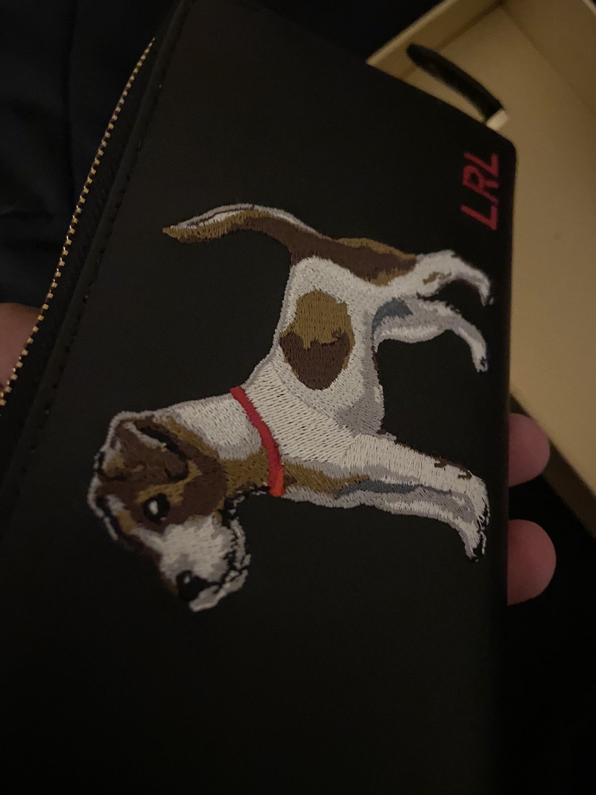 RRL Ralph Lauren × Ralph Lauren Ralph Lauren Embroidered Leather Wallet Terrier Dog Size ONE SIZE - 6 Thumbnail