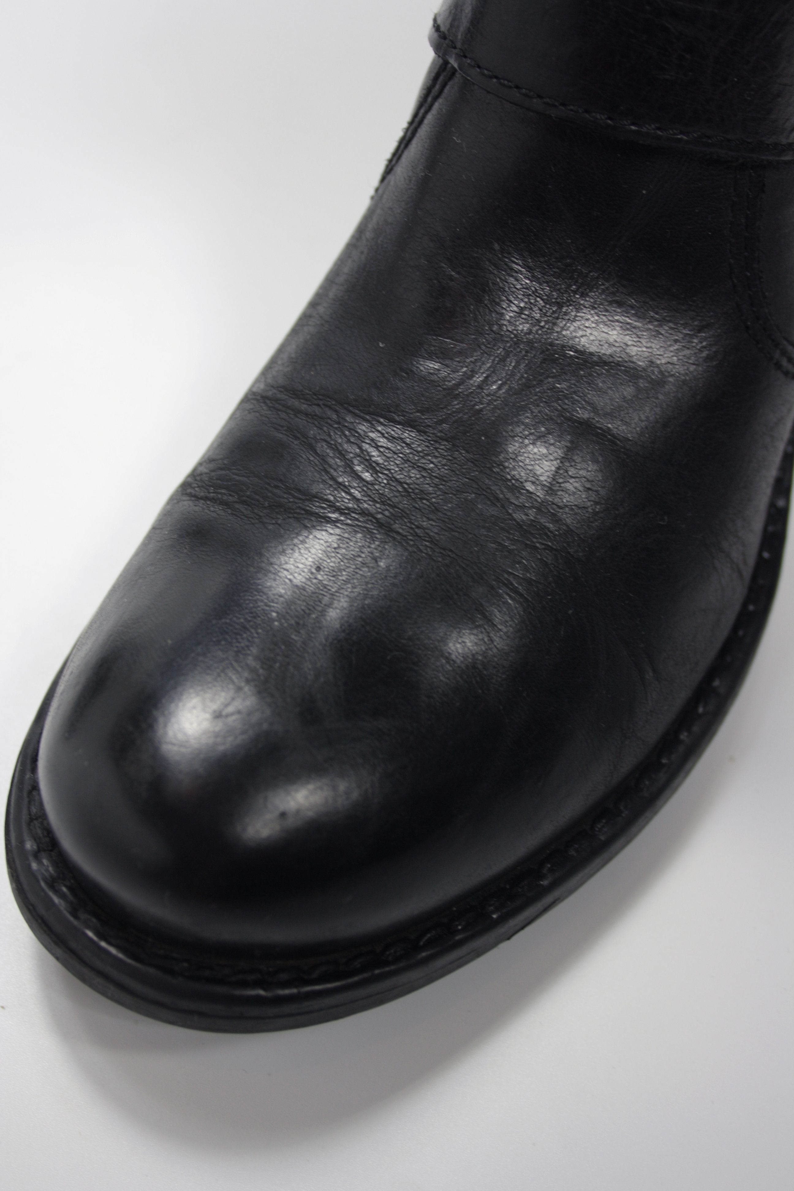 Replay × Vintage Replay Y2K Leather Buckle Strap Zip Ankle Boots Shoes Size US 7 / IT 37 - 12 Thumbnail