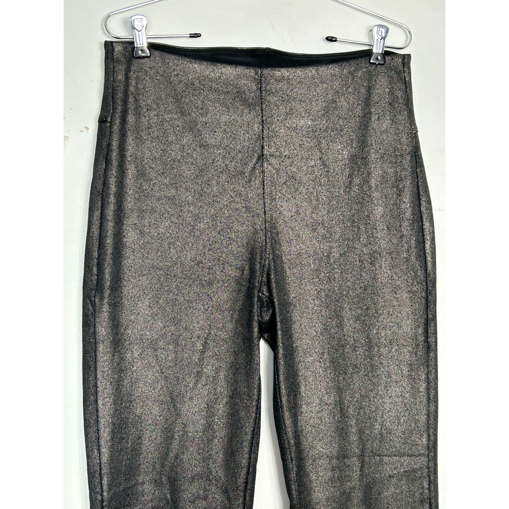 Other Lyssé Metallic Coated Baby Boot Knit Denim in Metallic Coco Size 34" / US 12 / IT 48 - 6 Thumbnail