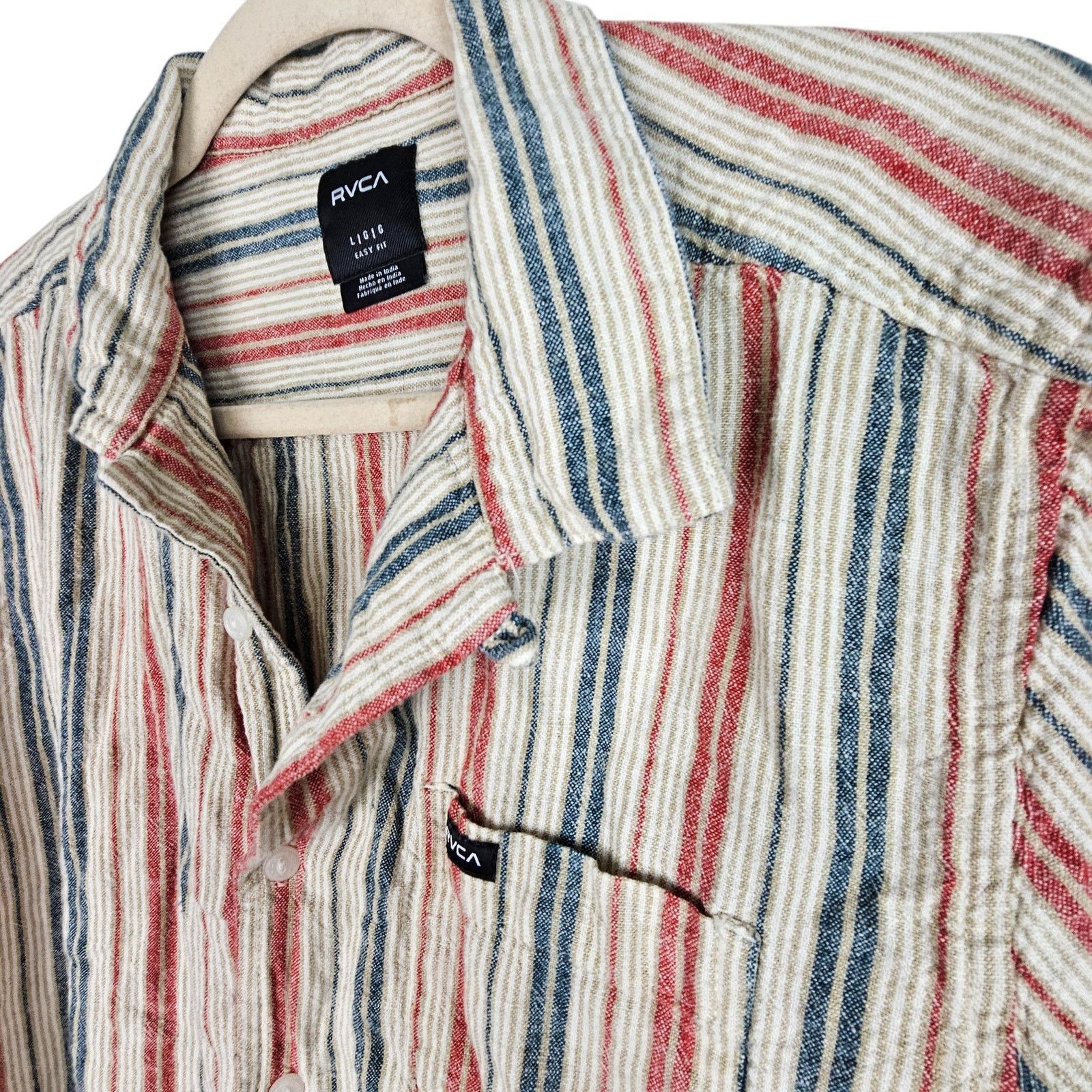 RVCA RVCA Button Up RVCA Shirt Linen Blend Shirt Men L Size US L / EU 52-54 / 3 - 5 Thumbnail