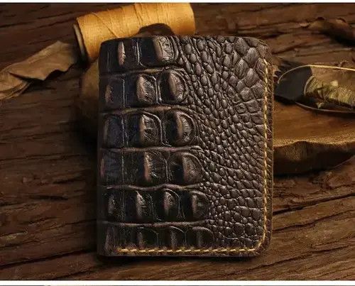 Japanese Brand × Leather Handmade Crocodile Pattern Short Wallet Size ONE SIZE - 2 Thumbnail