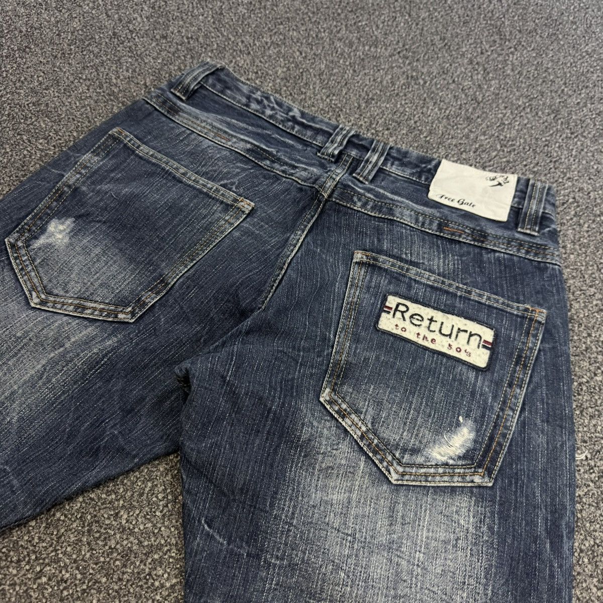 Seditionaries Vintage Japanese Patch Work Free Gate Whisker Clawmark Denim Size US 32 / EU 48 - 8 Thumbnail