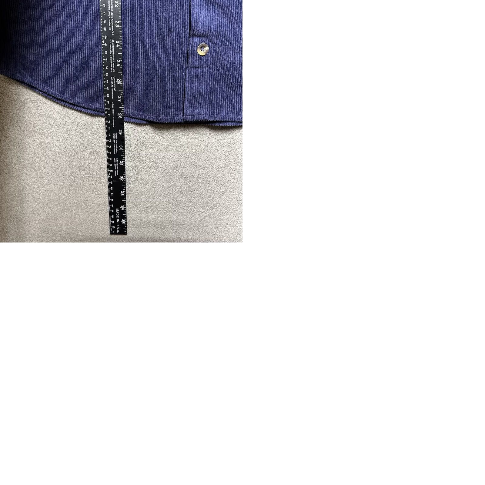 Gap GAP Shirt Mens Medium Navy Blue Button Up Corduroy Long Sleeve Size US M / EU 48-50 / 2 - 9 Thumbnail