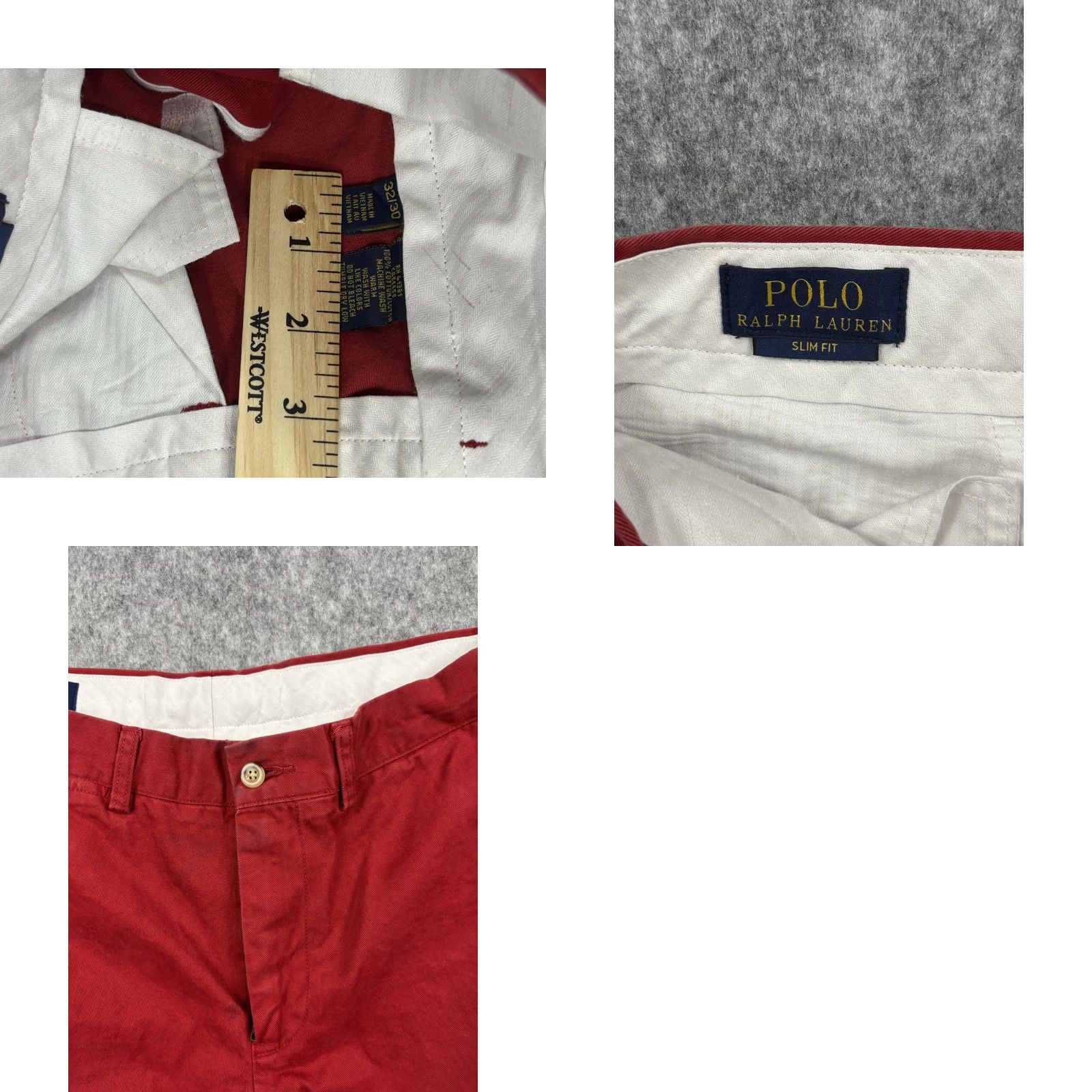 Polo Ralph Lauren Polo Ralph Lauren Pants Men Red Chino Flat Front Twill Casual Size 32x30 Size US XS / EU 42 / 0 - 8 Thumbnail