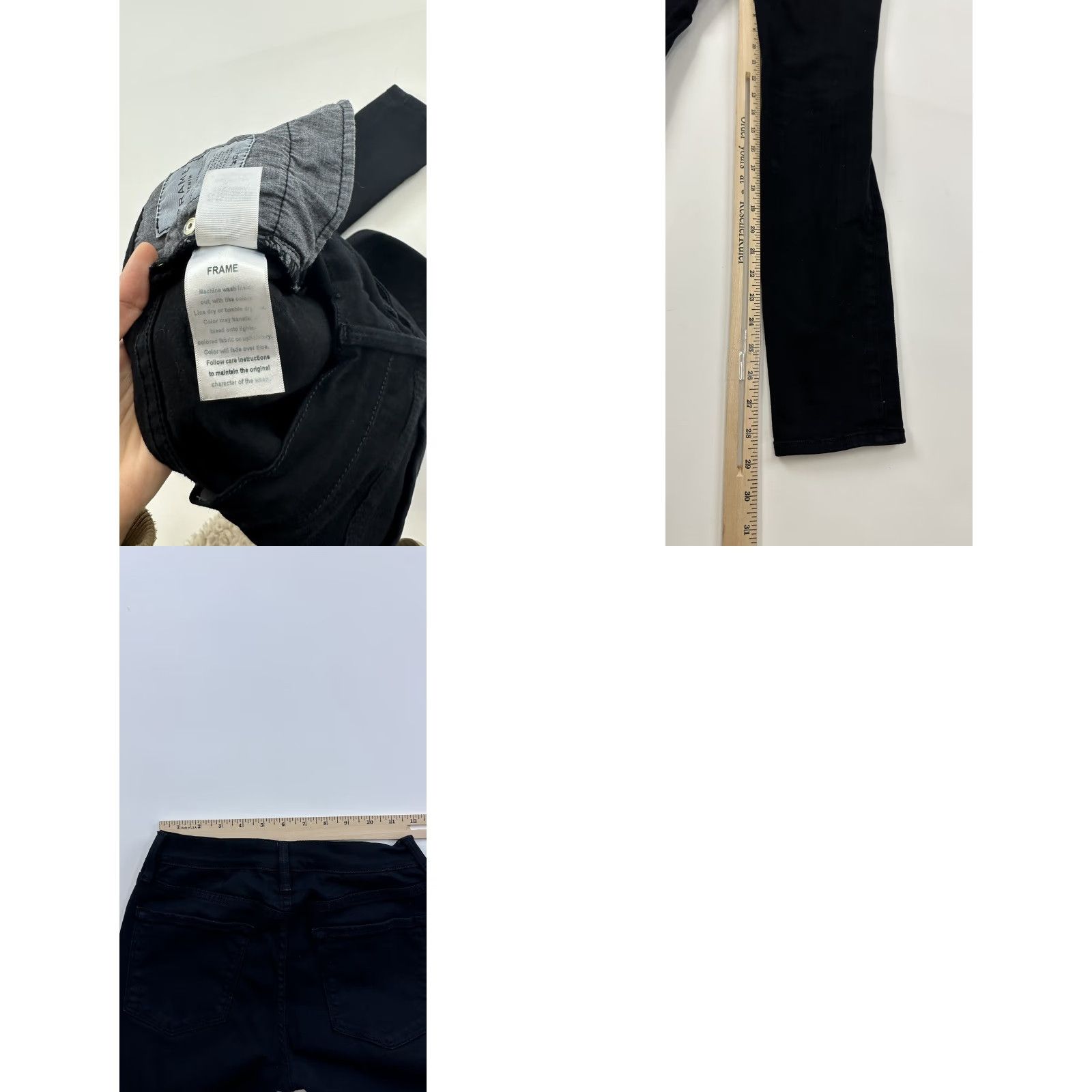 Frame Frame Jeans Womens 26 Black Le Skinny De Jeanne Crop Denim Stretch Size 26" / US 2 / IT 38 - 8 Thumbnail