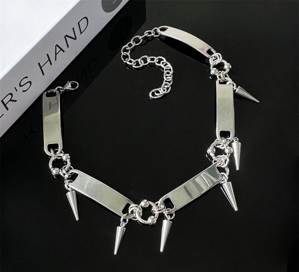 Jewelry Titanium Steel Rivet Choker Necklace Size ONE SIZE - 6 Thumbnail