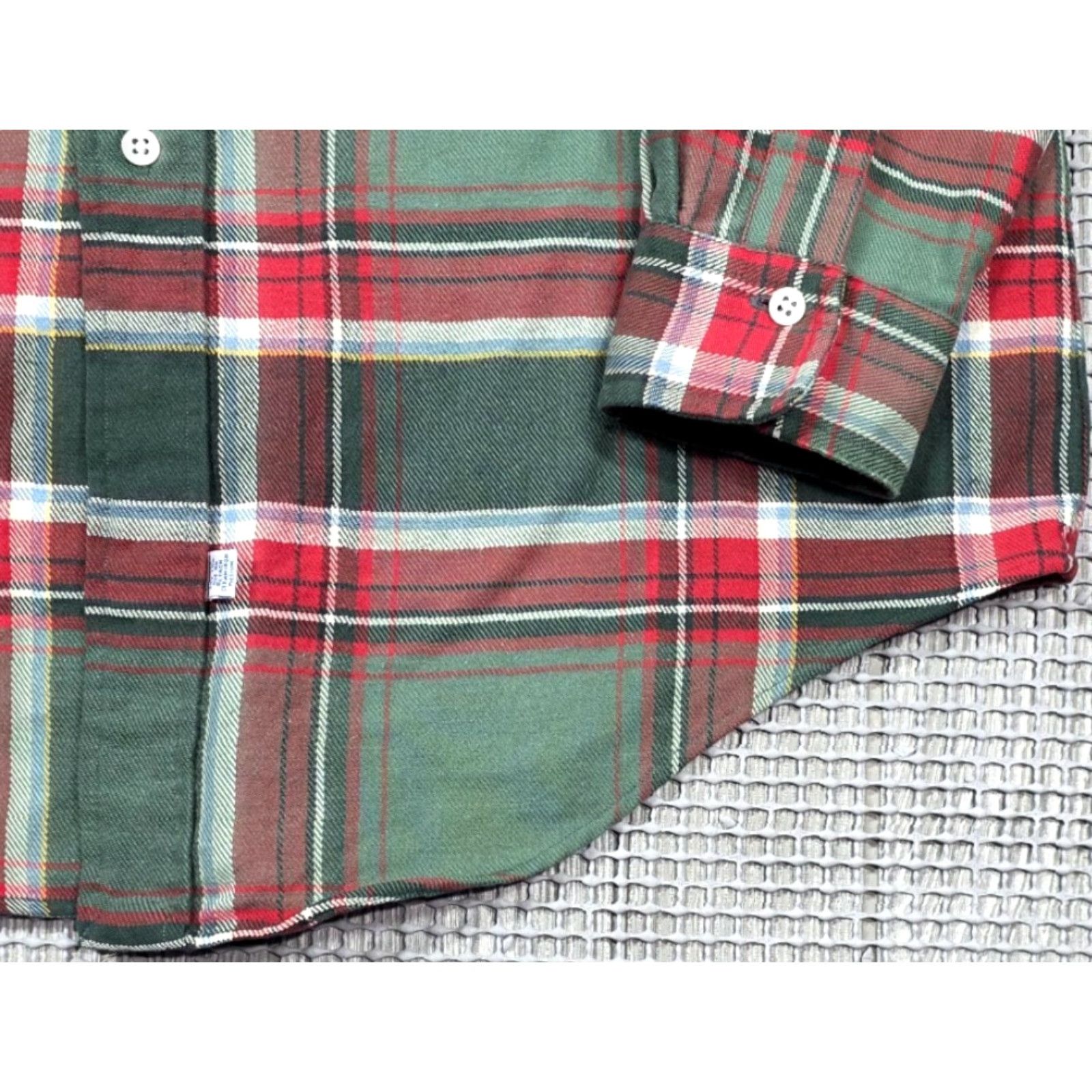 Polo Ralph Lauren VINTAGE Polo Ralph Lauren Shirt Mens M Green Plaid Brushed Cotton Flannel 90s Rare Button-Up Size US M / EU 48-50 / 2 - 4 Thumbnail