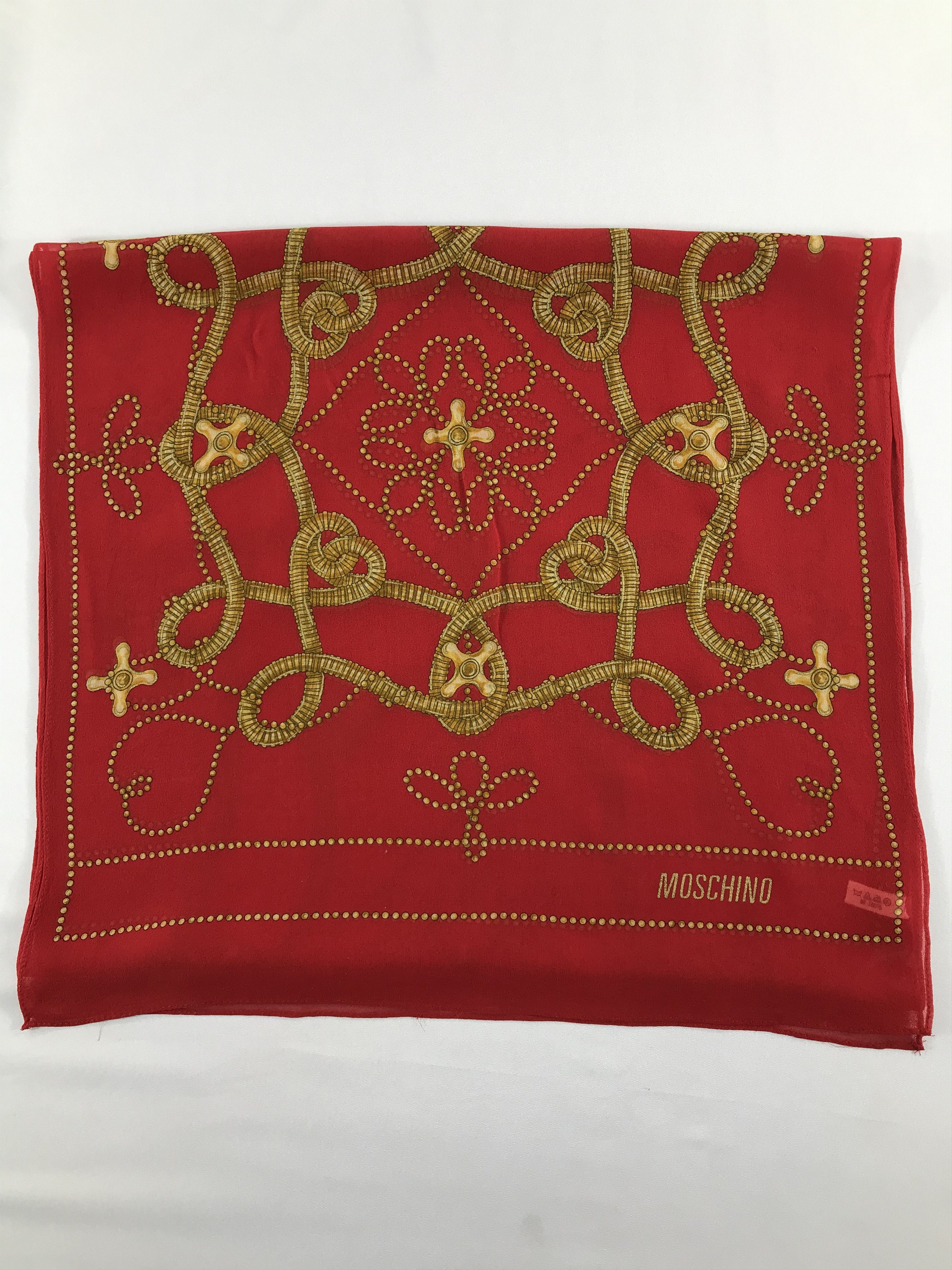 Vintage Vintage Moschino Silk Scarf Size ONE SIZE - 2 Thumbnail