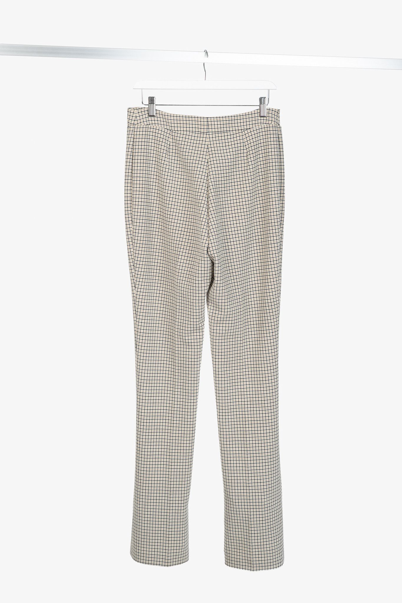 Akris Akris Punto Beige Plaid Bootcut Trousers Size 30" / US 8 / IT 44 - 2 Thumbnail
