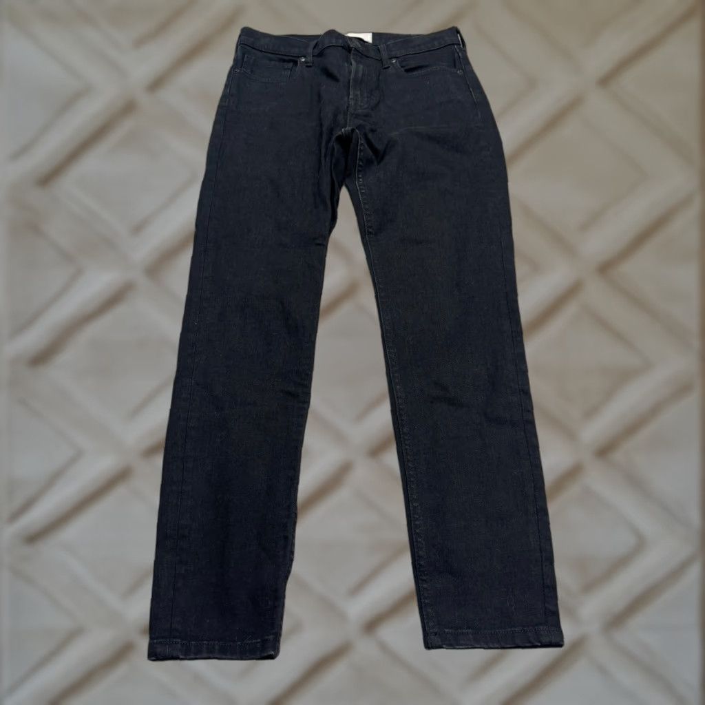 Everlane Everlane Jeans The High Rise Straight Leg Denim Mens 28 Regular Black Dark Wash 5-Pocket Stretch City Streetwear Mens Size 28" / US 6 / IT 42 - 1 Thumbnail