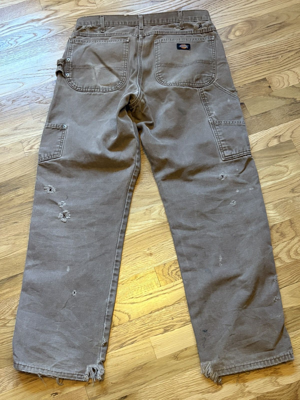 Dickies Brown 2000s Dickies Distressed and Repaired Work Pants Size US 33 - 2 Thumbnail