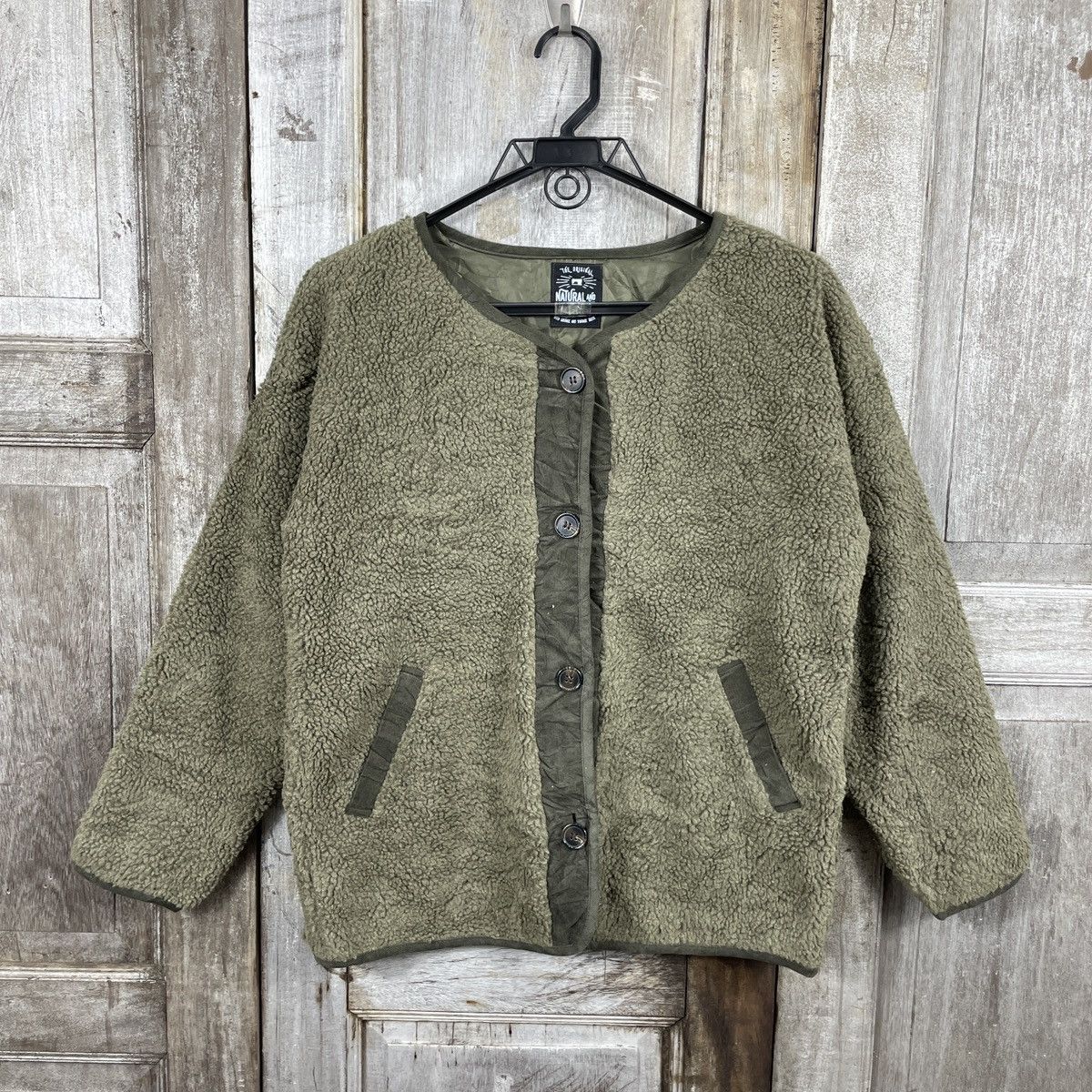 Japanese Brand × Vintage Vintage Natural Military Fleece Sherpa Jacket Size US M / EU 48-50 / 2 - 1 Thumbnail