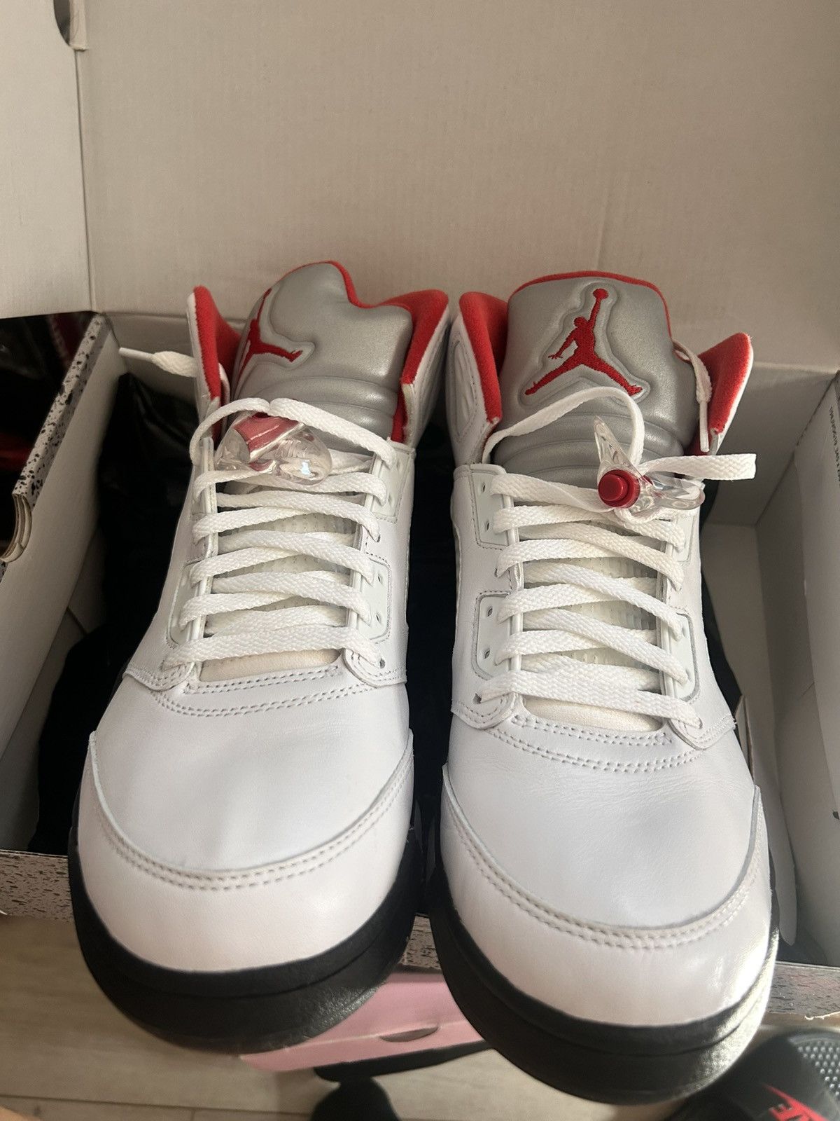 Jordan Brand × Nike Nike Air Jordan 5 Retro ‘White Fire Red’ 2020 Size US 10 / EU 43 - 3 Thumbnail