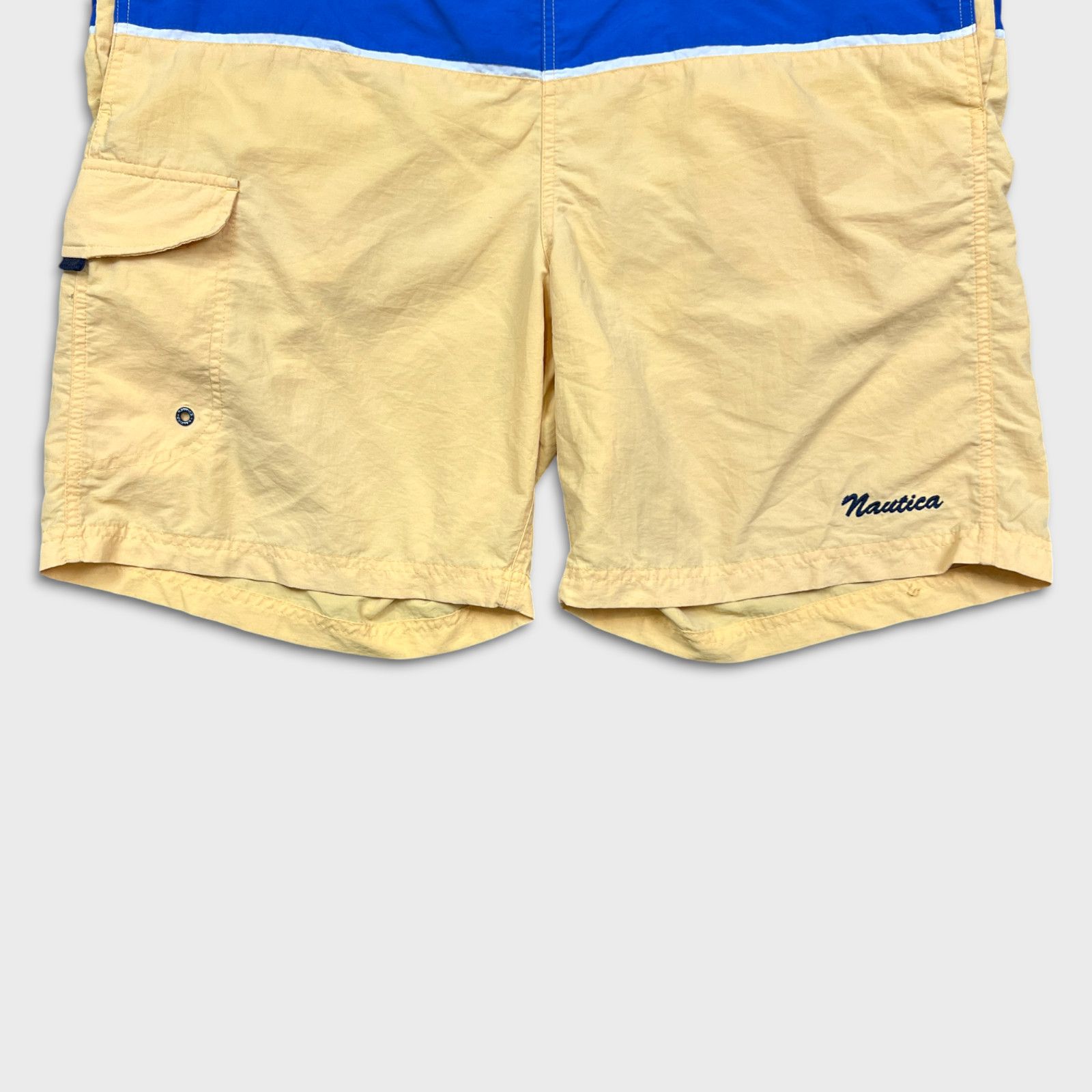 Nautica × Vintage Nautica Shorts Medium Spell Out Lined Classic Pocketed Cargo Size US 40 / EU 56 - 2 Thumbnail