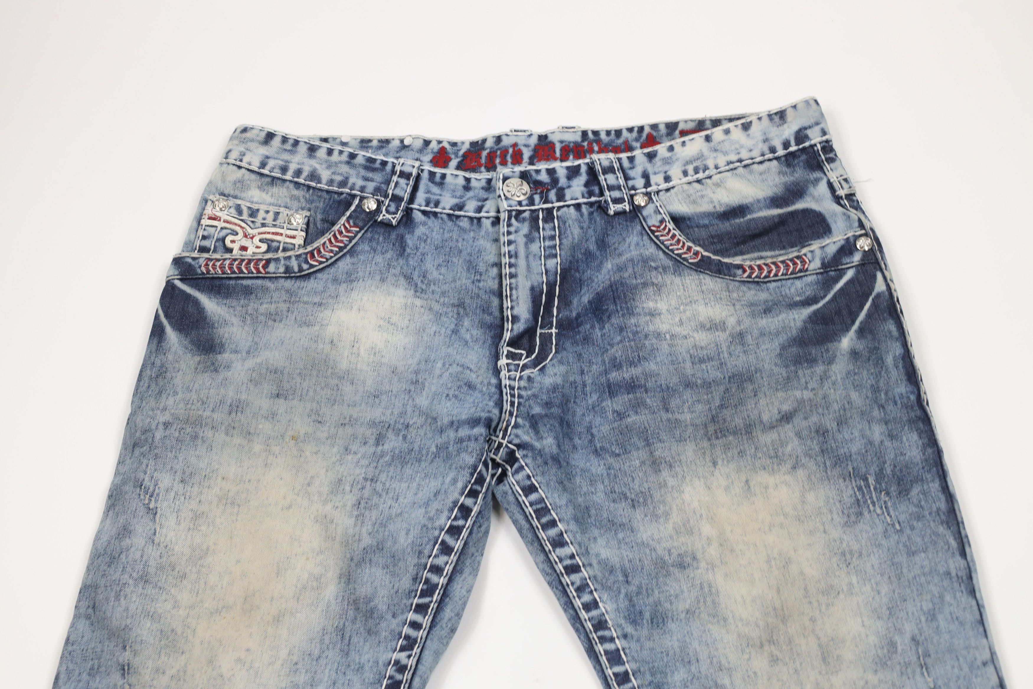 Rock Revival × Vintage Rock Revival Thick Stitch Tate Straight Stretch Jeans Size US 38 / EU 54 - 2 Thumbnail