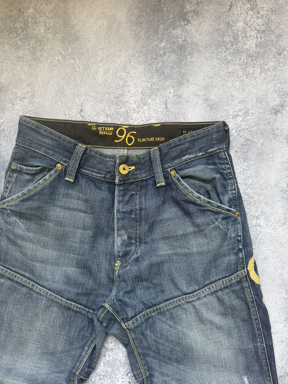 G-Star G-Star RAW 96 Elwood 5620 Heritage Embro Buckle Jeans Size US 31 - 11 Thumbnail