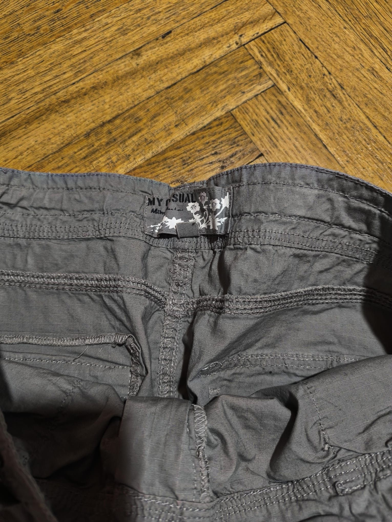 Other 00s japan style cargo miniskirt metal studded hardwear Size 31" - 5 Thumbnail